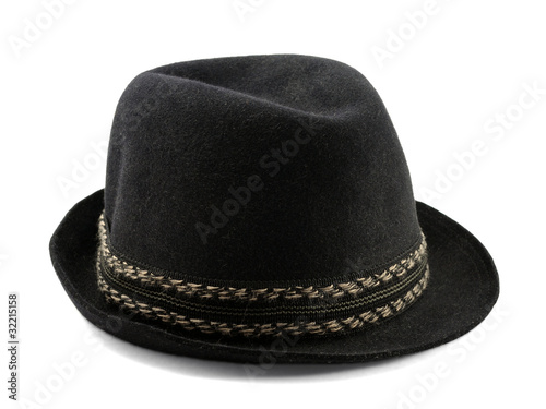 Black hat isolated on white background