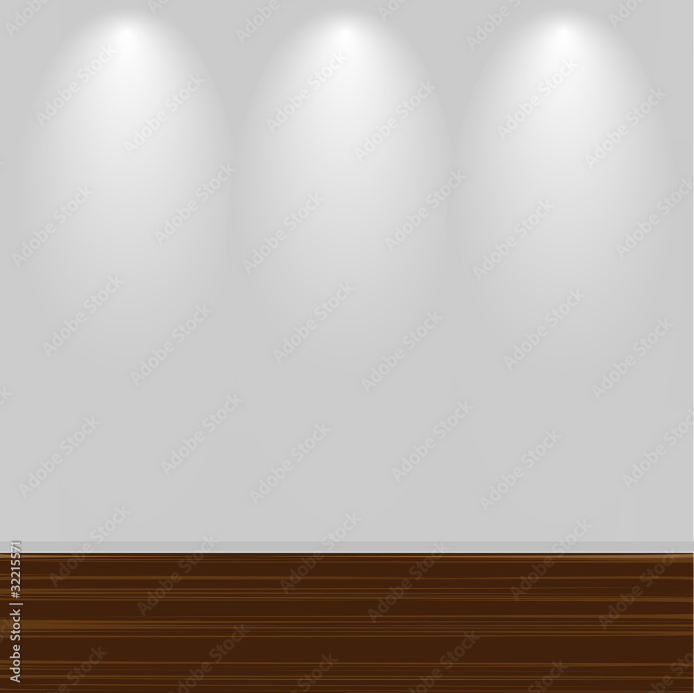 Empty White Wall With Wooden Floor Empty White Wall With Wooden Floor