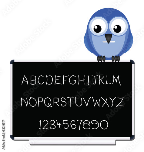Hand written text and numbers on blackboard