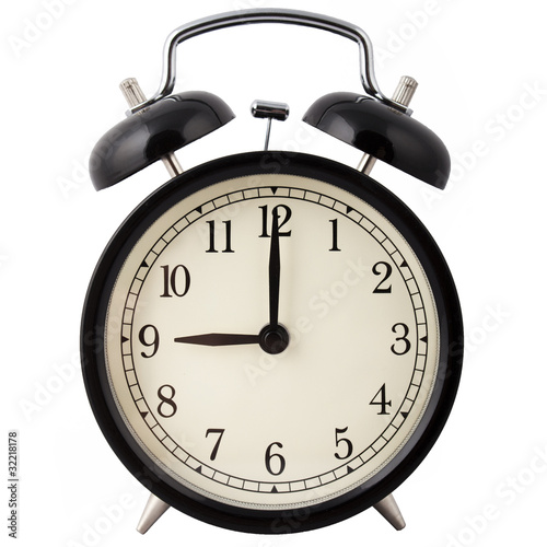 Old Alarm Clock showing nine o'clock