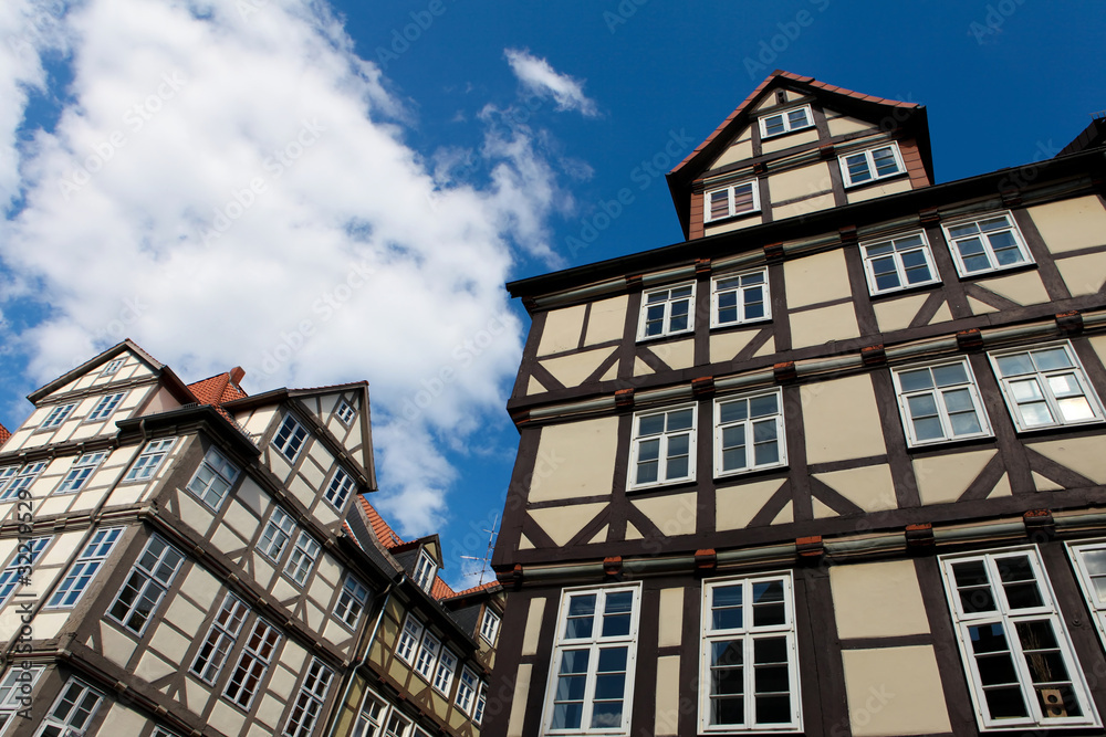 Historische Fachwerkhäuser in Hannover, Deutschland