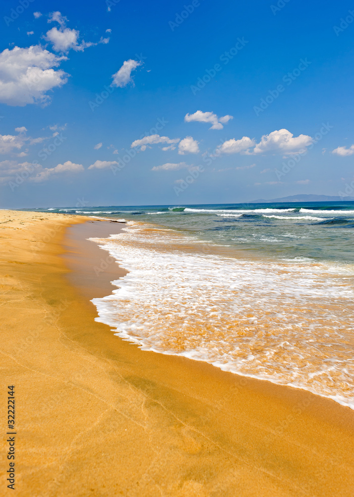 Fototapeta premium Beautiful clear beach in famous russian primorye Livadia bay