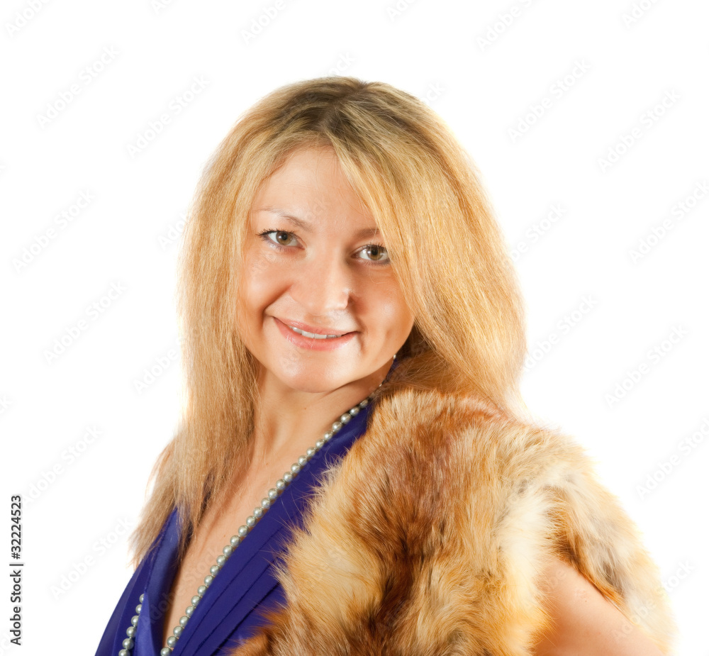 woman portrait with fur woman portrait with fur