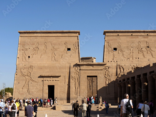 Temple to Isis, Horus and Osiris on Philae Island in Egypt photo