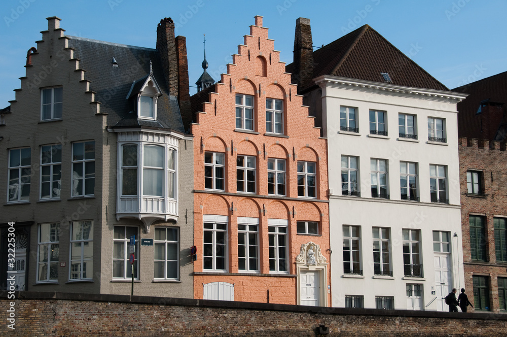 Façades de maisons à Bruges