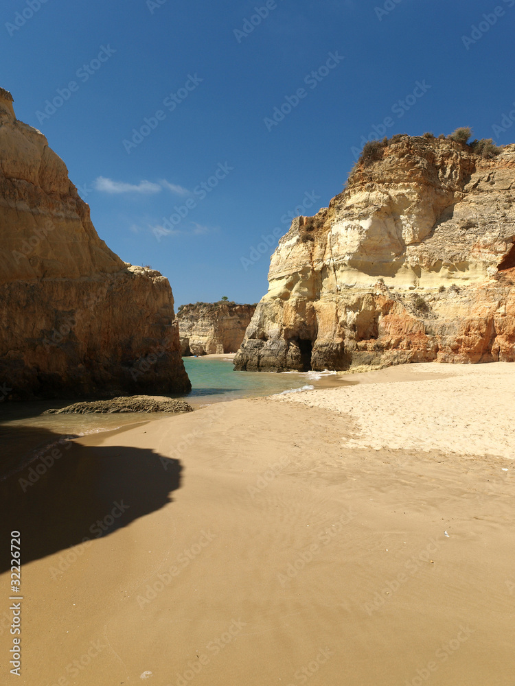 Colourful rocks on the Algarve coast