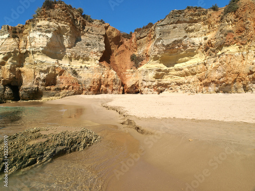 Colourful rocks on the Algarve coast