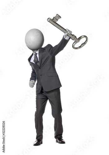 Plakat victoire à la clé headman concept