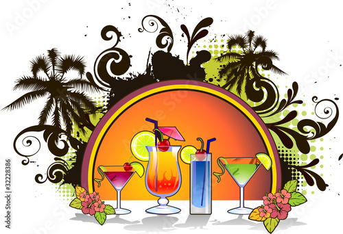Tropical summer drink