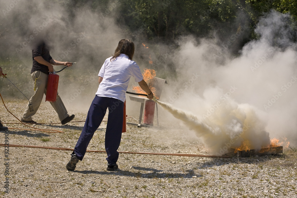 Obraz premium Brandschutzübung-2