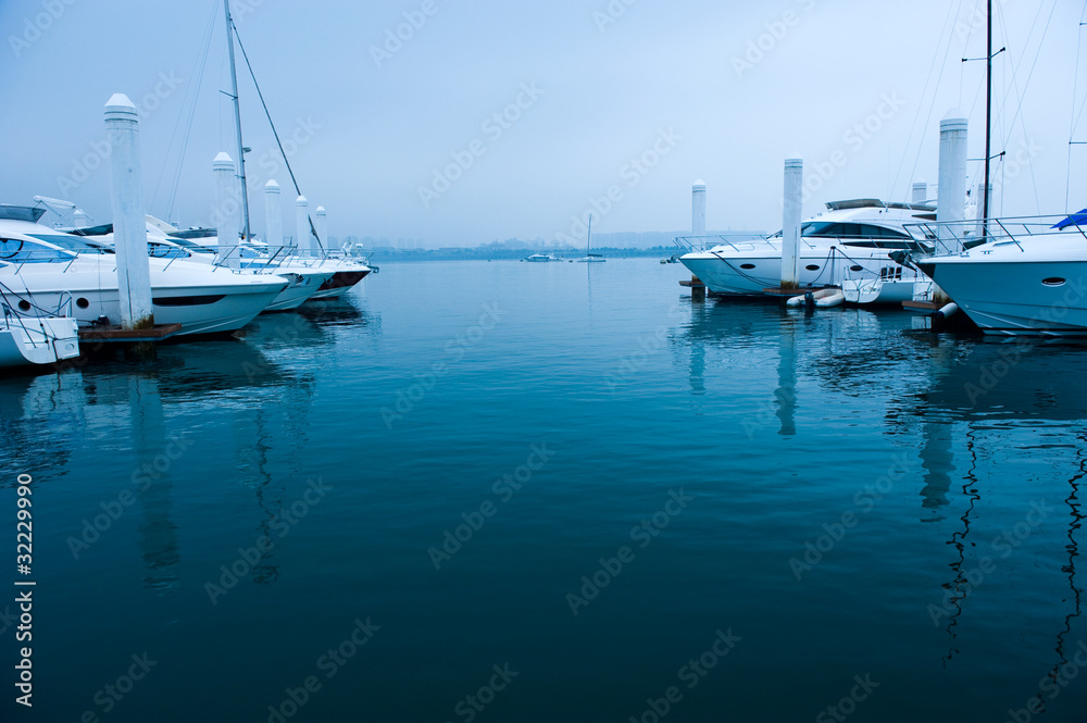 yachts at marina