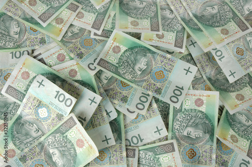 Polish one hundred banknotes