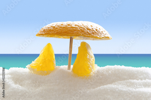 Orange on the sugar beach