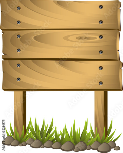 Wooden signboard