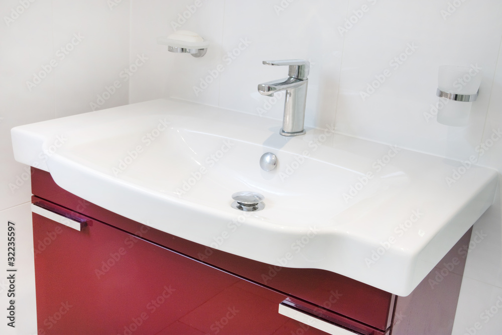 Fototapeta premium modern bathroom sink unit