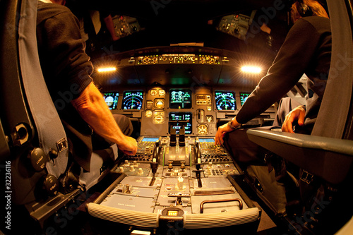 Cockpit at night