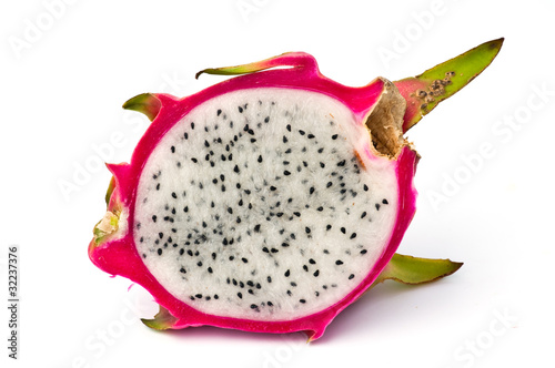fresh dragon fruit isolated on white background.