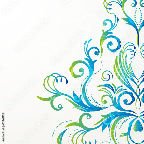 Retro floral background for vintage design.