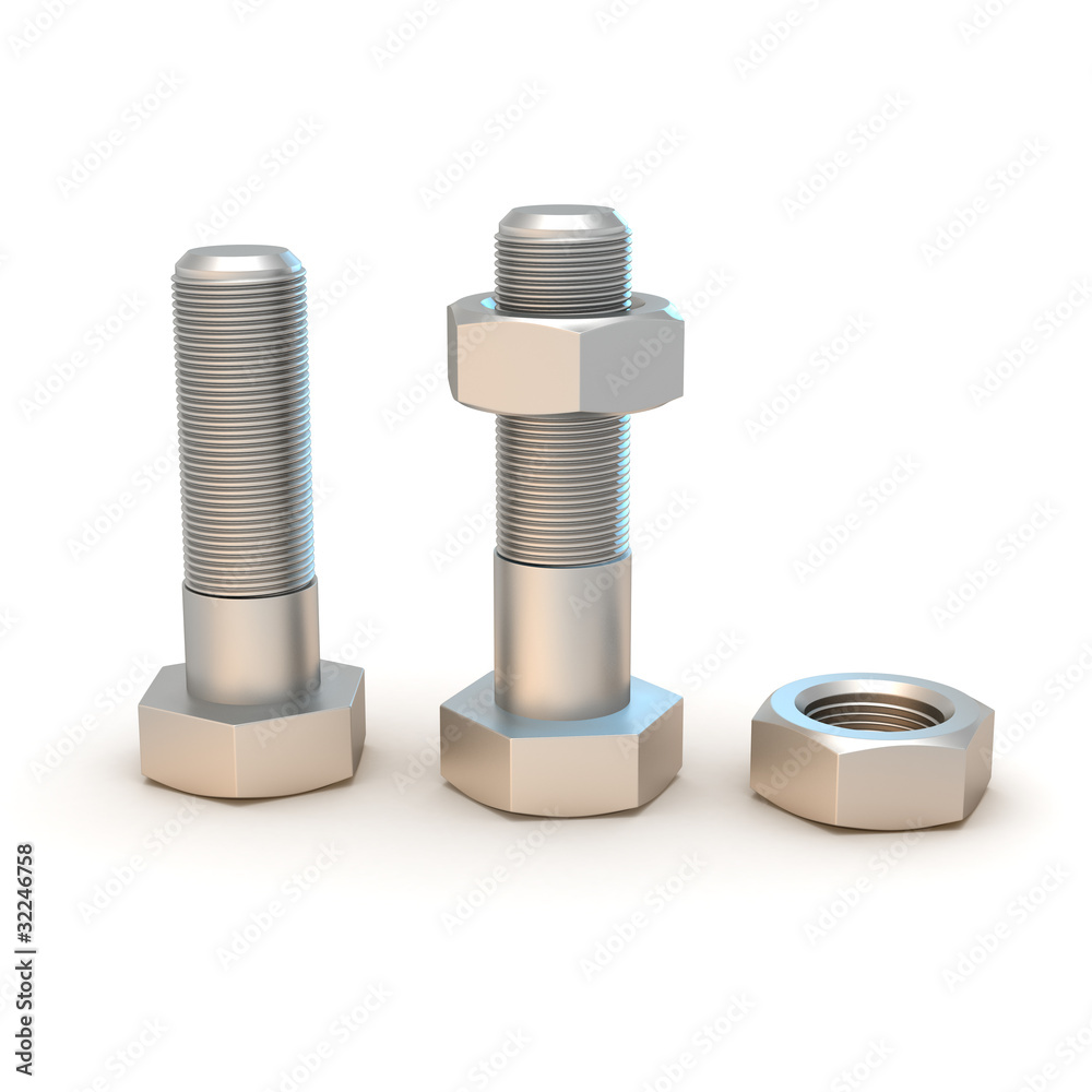Two bolts and two nuts