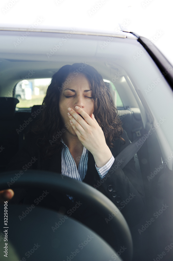 Übermüdung während der Fahrt StockFoto Adobe Stock