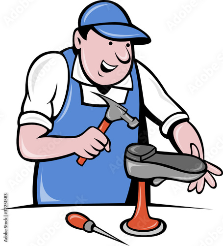shoemaker cobbler shoe repair working