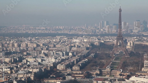 panorama of Paris left to right from Montparnasse tower by day #32252135
