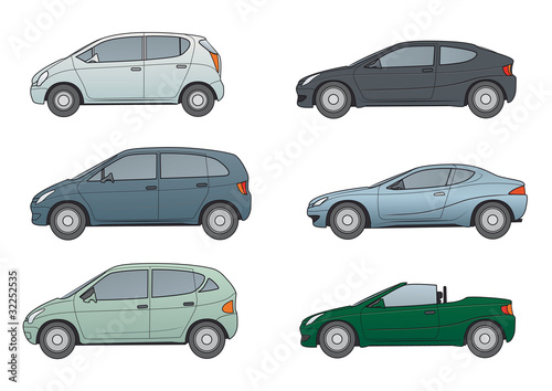 Autos: Kompaktvans, Sportcoupe. Coupe, Cabrio