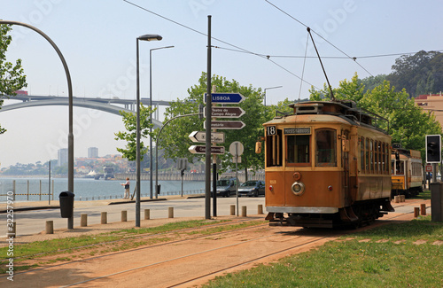 Old Electric Tram in Porto, Portugal