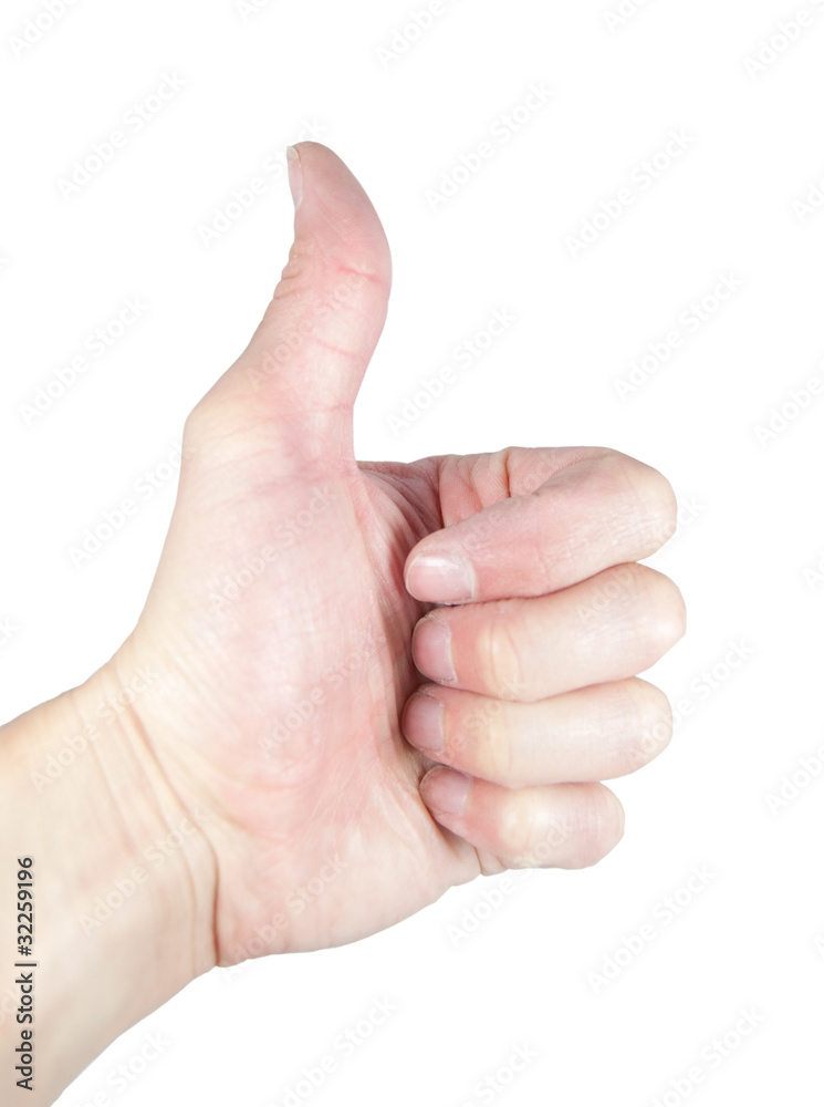 thumbs up signal isolated on white background thumbs up signal isolated on white background