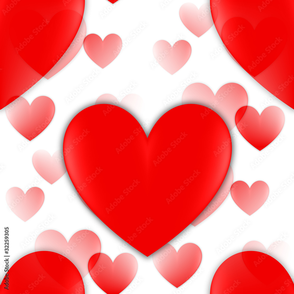 abstract background - red hearts