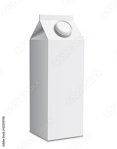 Milk carton with screw cap