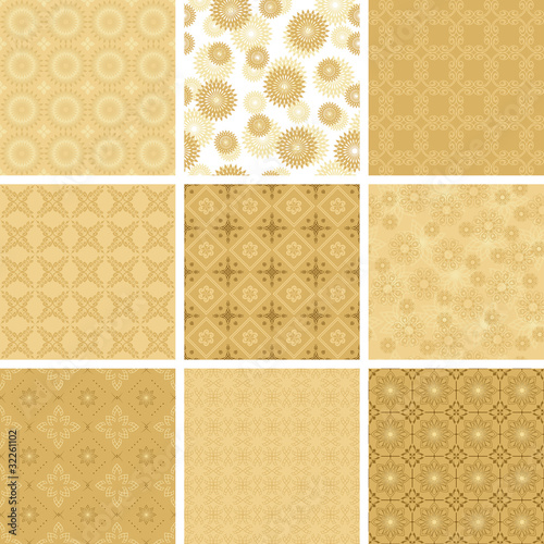 set of various beige geometric pattern for decorations