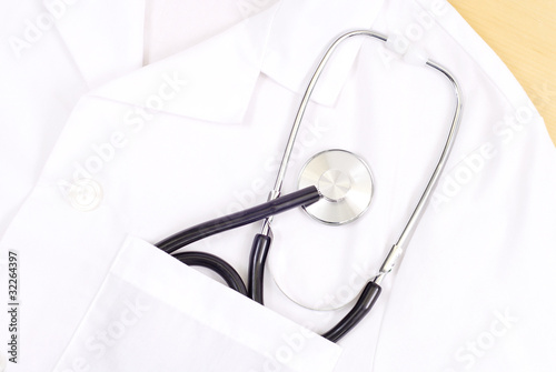 Stethoscope in Doctor Coat Pocket Stock Photo | Adobe Stock Stethoscope in Doctor Coat Pocket Stock Photo | Adobe Stock