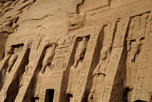 Temple of Nefertari dedicated to Hathor at Abu Simbel in Egypt