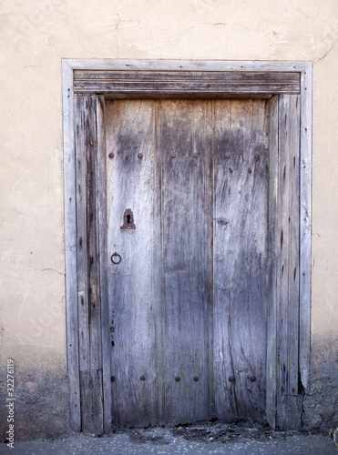 Old door of a poor house