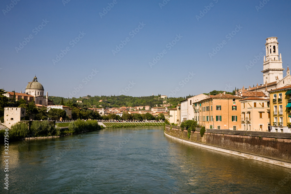 River Adige in Verona, Italy