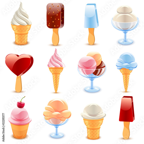 Ice cream icon set