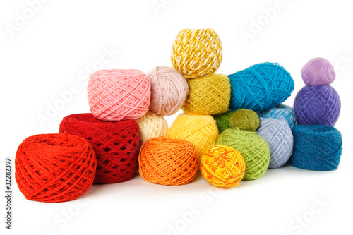 many multicolored clews, isolated
