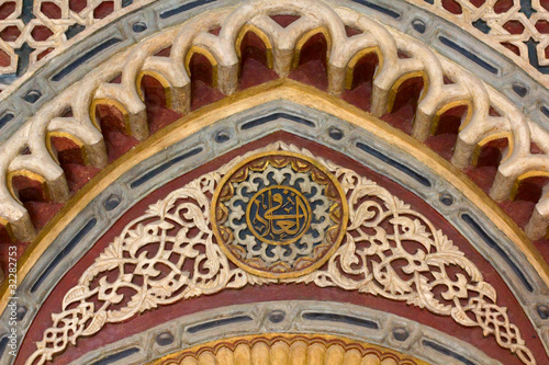 Decoration of ancient coptic church photo