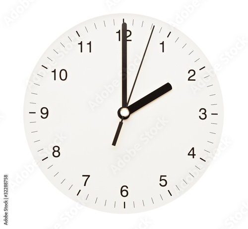 clock face isolated on white background - time concept