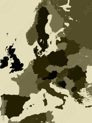 Map of modern Europe