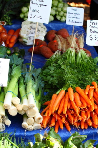 Fresh vegetables on Salamanca Market , Tasmania, Australia.