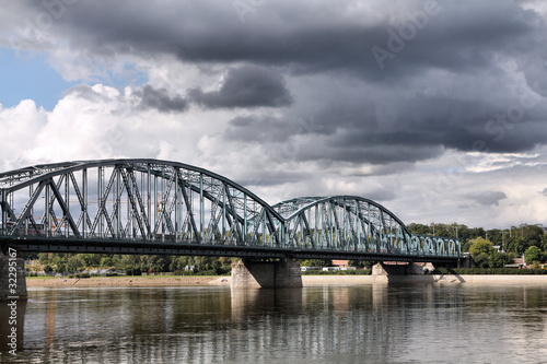 Truss bridge over river Vistula in Poland