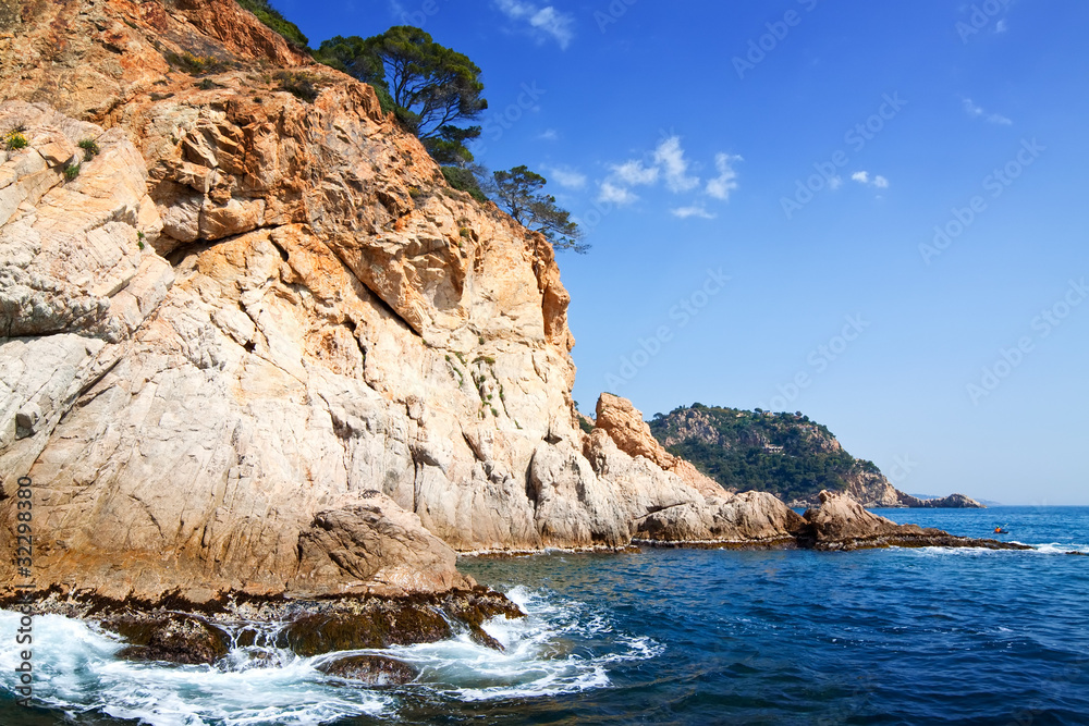 cliffs at mediterranean  coast