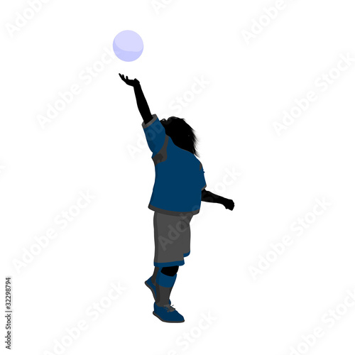 Male Tween Soccer Player Illustration Silhouette