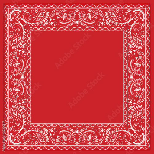 Red bandana design