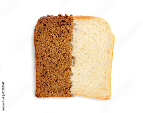 Slices of whole wheat bread