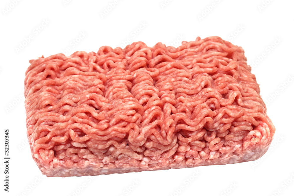minced meat isolated on a white background minced meat isolated on a white background