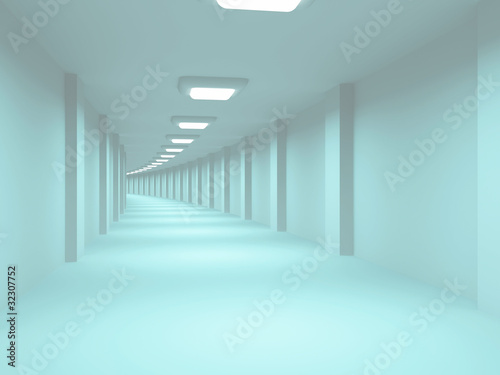 long corridor with no windows © Tsiumpa