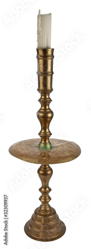 Antique brass candleholder